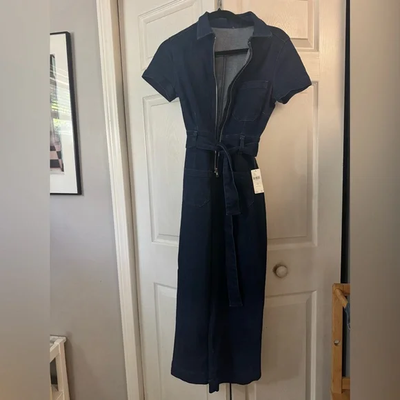 *broken zipper* NWT Anthropologie The Colette Weekend Jumpsuit by Maeve US 0P - Picture 4 of 11